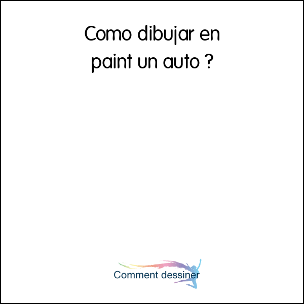 Como dibujar en paint un auto